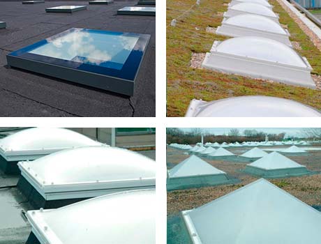 Dome Rooflights and Flat Glass Rooflights