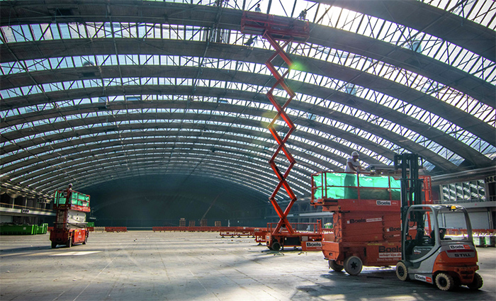 RAI conference centre with stick system installation