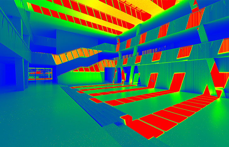 VELUX Daylight Visualizer rendered perspective with sunny sky