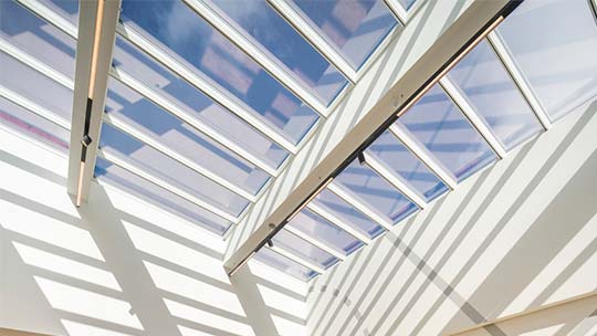 Skylights - Step solution seen from the inside