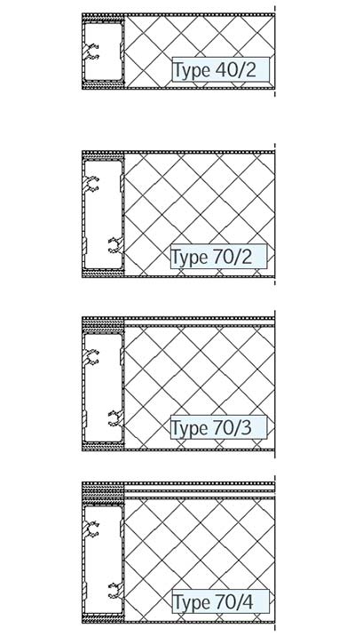 Grillodur glazing type drawings