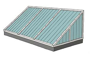 Grillodur mono pitched continuous rooflight illustration