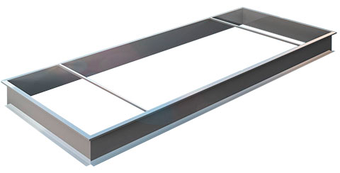 Illustration of kerb system for Grillodur rooflights