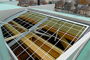 Fall through protection system DSG Grillodur rooflights