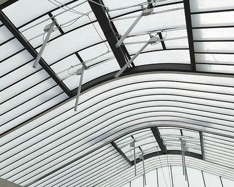 Grillodur vaulted rooflight SHEV double flaps interior view