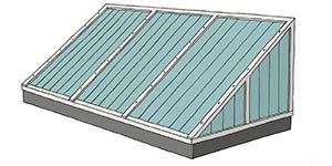 Grillodur mono pitched continuous rooflight illustration