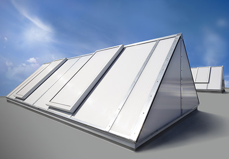 Vario Therm Saddle rooflight with single ventilation flaps