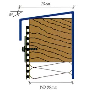 Detail of conventional kerb and roof membrane connection