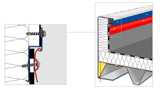 kerb and connection system Optimal L for Vario rooflight