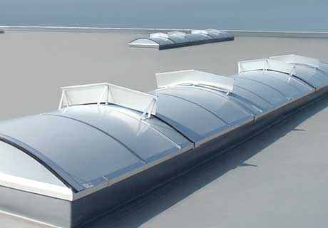 Vario Therm with wind deflectors installation on flat roof