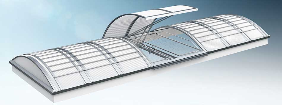 Continuous rooflight traffic route protection JET Vario Safeguard