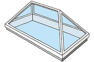 Illustration of a ISO Walm 45° in glass