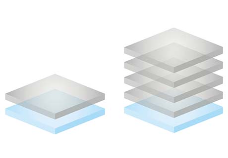 Example illustration of hybrid dome glazing constructions