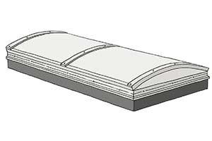Illustration of a barrel vault PC Multiwall dome