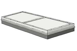Illustration of a flat PC Multiwall dome