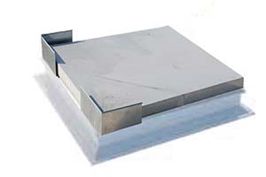 Illustration of a dome with a dark aluminium flap 