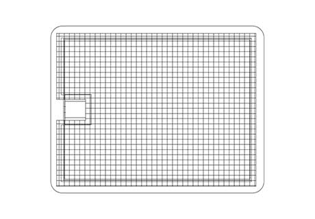 Illustration of an insect protection device for comfort venting Dome Rooflights