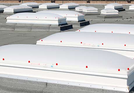 Illustration with landscape overview of the solution possibilities with VELUX Glazing Panels