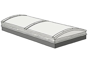 Illustration of a PC Pyramid Dome Rooflight