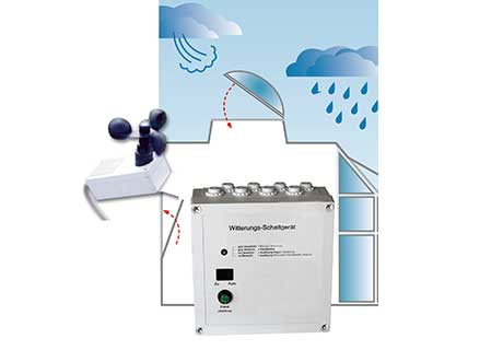 Rain and wind sensor set for standard use