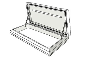 Illustration of a PC Dome Rooflight