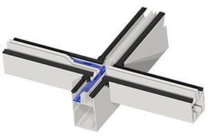 : Illustration of drainage system in the profile for Stick System