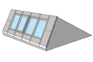 Illustration of Stick System Easy Shed roof solution