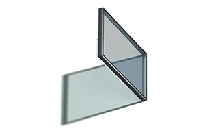 Illustration of glazing unit with advanced sun protection coating