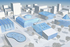 : Illustration with landscape overview of the solution possibilities with Stick Systems