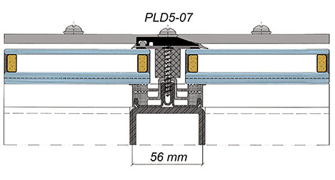 llustration of transom profile Top-mounted stick system