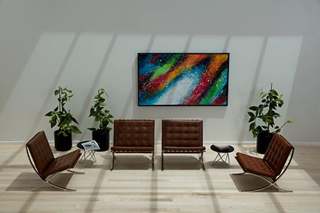 Visual illustration of daylight control with low emissivity coating solution