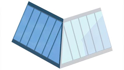 Hip corner solution for a mono pitched rooflight