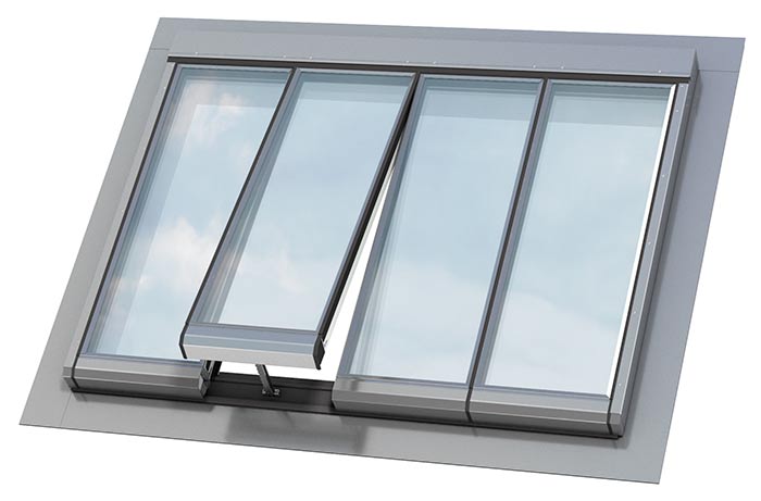 Illustration of VELUX Glazing Panel mono pitched solution