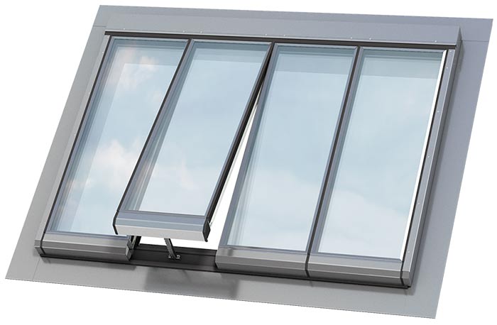 Illustration of VELUX Glazing Panel mono pitched solution