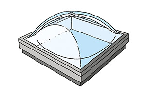 Create single points of daylight with domes and flat roof windows that are ready-to-install stand-alone products