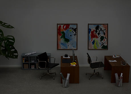 Glazing with low emissivity coating and Roller Blind RMM 8807, Black 