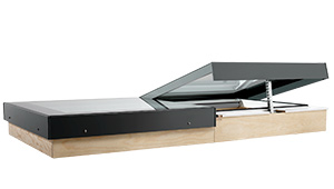 Linearlight module with chain actuator fully integrated in the upstand 