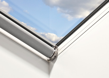 The motor for roller blind operation is hidden inside the rod