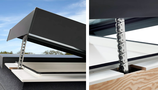 Modular rooflights venting modules