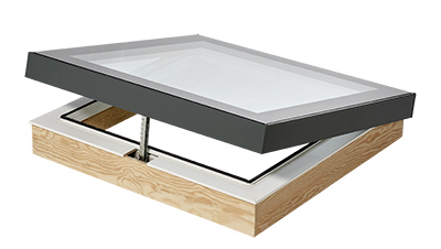 VELUX Modular Rooflight Monolight venting module with chain actuator fully integrated in the upstand