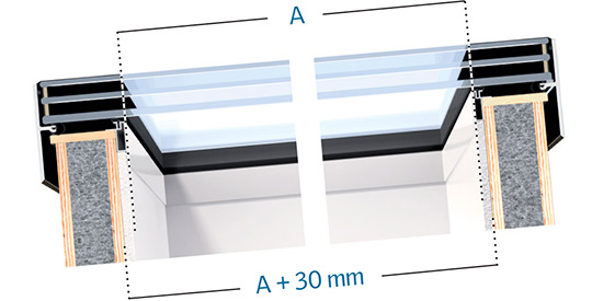 The clear internal measure of the product lining for monolight/linearlight