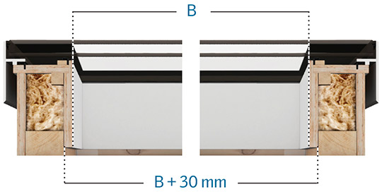 Clear internal measurement of Monolight Burglary-resistant