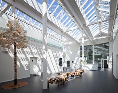 Rooflights solution with glazing with photovoltaic. 