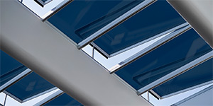 Rooflights solution with electrochrome sun protection (SageGlass)