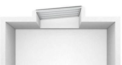 Longlight solution installed in flat roof with sub-construction.