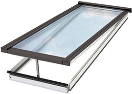 Motorized comfort venting skylight module
