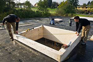 Sub-construction for VELUX Modular Skylights