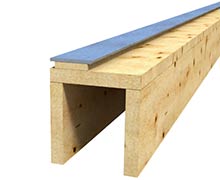 Steel profile on timber