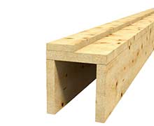 Wood profile on timber