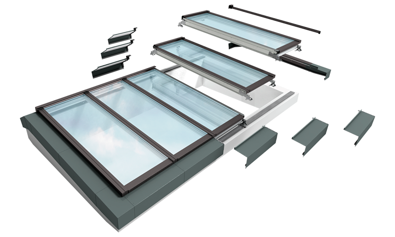 Illustration of a Longlight skylight